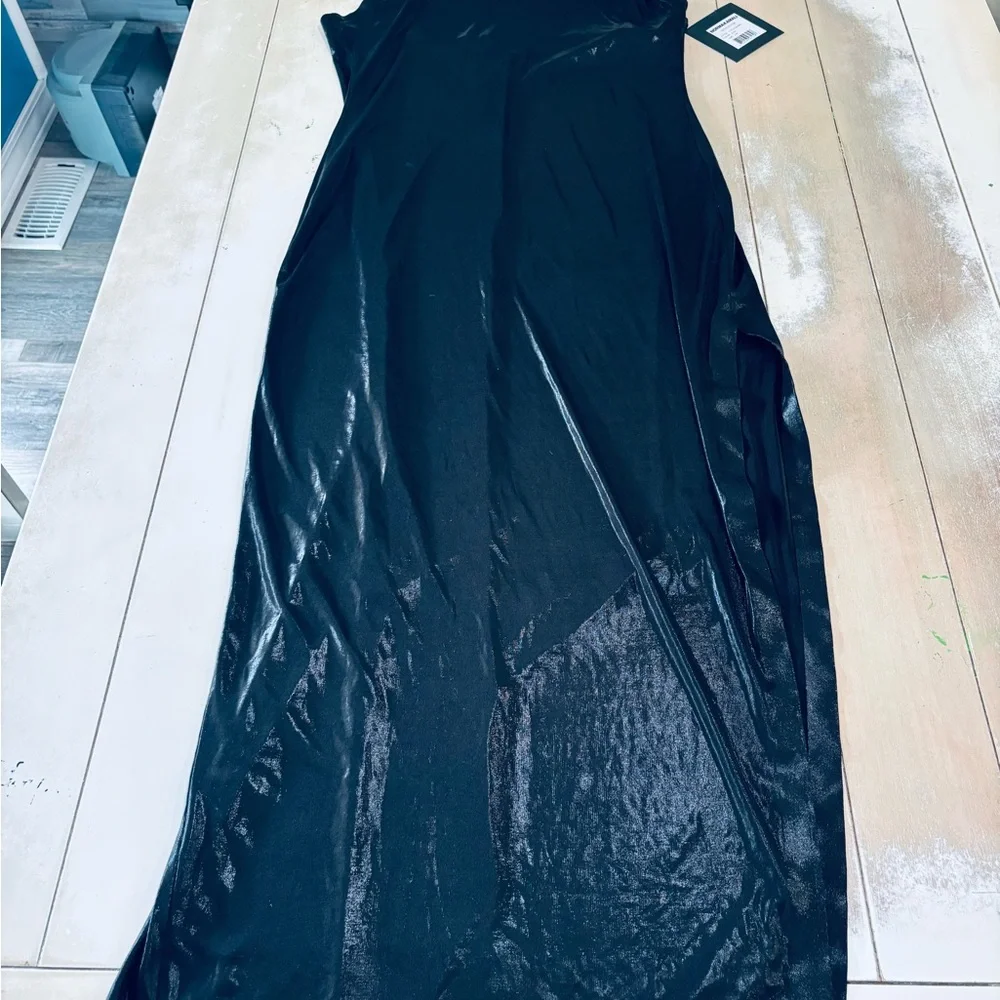 Norma Kamali halter turtle side slit dress - Picture 4 of 10